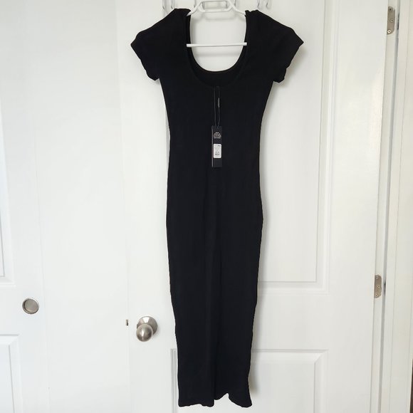 Black Bodycon Snatched Midi Dress FASHION NOVA - Picture 7 of 9